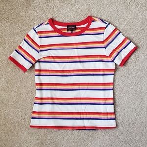 Multi colored stripe tshirt
